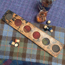 Load image into Gallery viewer, 6 Dram Whisky Flight Board from Oak Whisky Staves