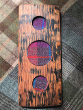 Load image into Gallery viewer, Whisky Tasting Board for Bottle and Glasses with Harris Tweed Inserts