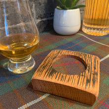 Load image into Gallery viewer, Whisky Coaster with Clan Fraser Tartan with or without Glencairn Glass