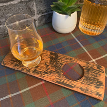 Load image into Gallery viewer, 2 Dram Whisky Board with Clan Fraser Tartan Insert