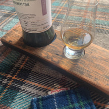 Load image into Gallery viewer, Whisky Bottle and Glass Whisky Tasting Flight Board