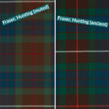 Load image into Gallery viewer, Muted Clan Fraser Tartan and Ancient Clan Fraser Tartan