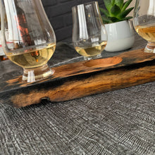 Load image into Gallery viewer, 3 Dram Whisky Flight Tray with or without Glencairn Glasses
