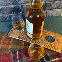Load image into Gallery viewer, Whisky Flight Board for Bottle and Glasses
