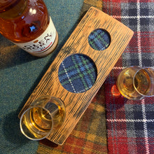 Load image into Gallery viewer, Whisky Flight Board with Harris Tweed Inserts
