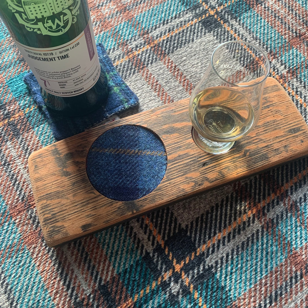 Whisky Bottle and Glass Tray