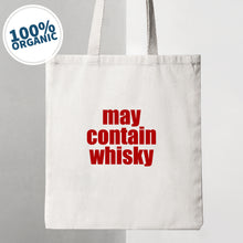 Load image into Gallery viewer, &#39;May Contain Whisky&#39; Canvas Tote Bag
