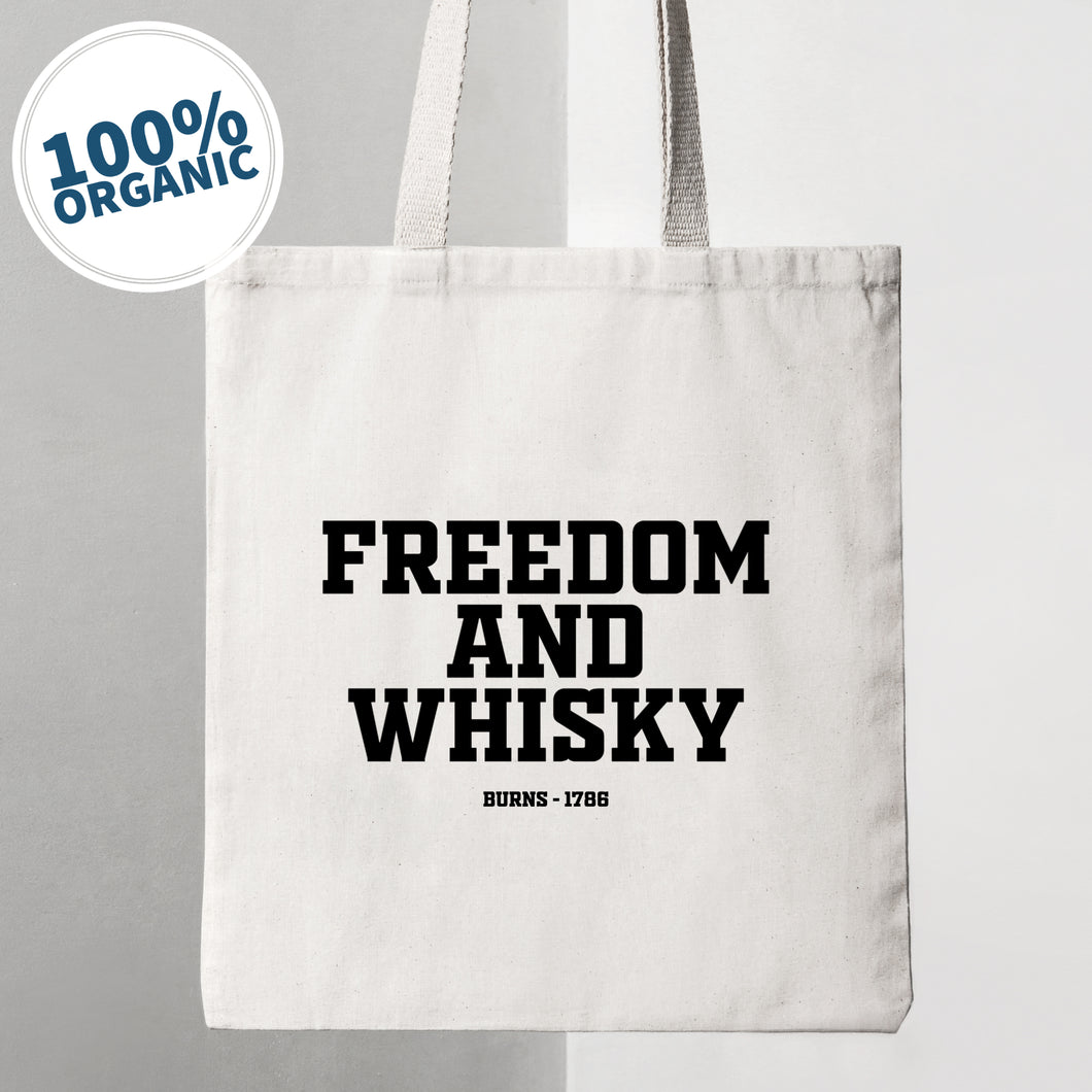 Freedom and Whisky Canvas Tote Bag