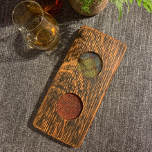 Load image into Gallery viewer, Whisky Tasting Flight Tray for Two Whiskies

