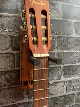 Load image into Gallery viewer, Wall Mounted Guitar Hanger on Recycled Whisky Stave
